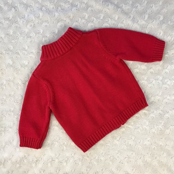 Carter’s Zip Up Sweater Red Gray Black 3 Months - Picture 5 of 5